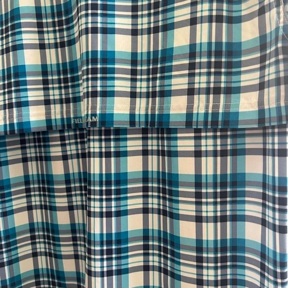 NWOT Field and Stream size Large blue plaid fishing shirt. Vented. Great colors! - Picture 5 of 11